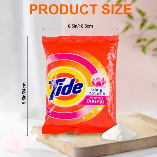 1/2/3pcs Tide with Downy Powder Laundry 350g/690g/1380g/2070g (12.35oz/24.3oz/48.6oz/72.9oz) 3-in-1 Efficiency, Long-Lasting Fragrance & Color Protection, Ultra-Concentrated, HE Safe (Fresh Scent) for All Machines(Packaging May Vary)