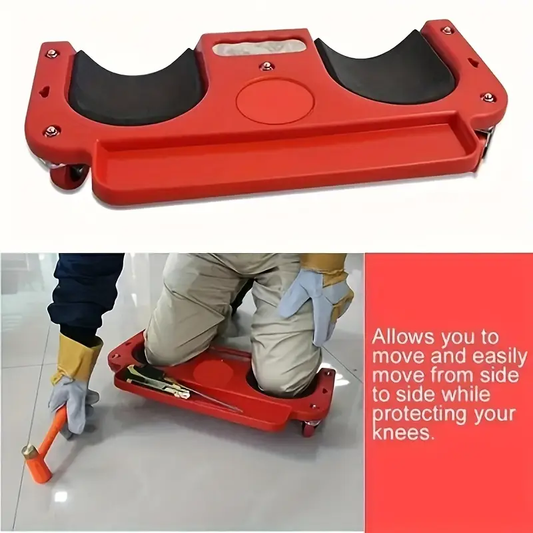 1 Rolling Knee Pad Platform with Wheels, ABS Material, Multifunctional Built-in Tool Tray, Comfortable Knee Pad for Machinists, Carpenters, Flooring And Auto Repair. Fathers Day Gift for Men.